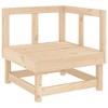 vidaXL Garden Corner Sofa Natural wood Solid pine wood Standard Modular - 2 of 2