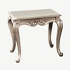 Sapphtopaz Traditional End Table with Carved Design Square Coffee Table with Curved Shape Legs Wood Side Table for Living Room, Bedroom - 4 of 4