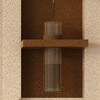Adjustable 3-Color LED Sandstone Wall Decor with Simulated Plants - 3D Art Sculpture, Glass Vase & Remote Control Light for Living Room - 4 of 4