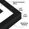 Americanflat 11x14 Picture Frame with Shatter-Resistant Glass - Use as 8x10 Frame with Mat or 11x14 Frame Without Mat - Soho Collection - Black - 3 of 4
