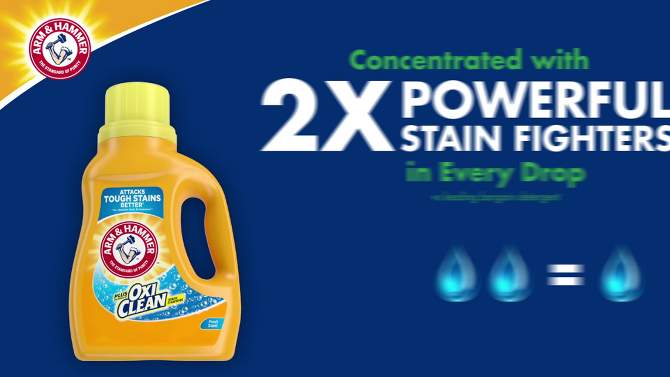 Arm & Hammer Plus OxiClean Fresh Scent Liquid Laundry Detergent, 2 of 14, play video