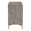 Treasure Trove Accents 2 Door Cabinet Carbon Dust: Raised Diamond Pattern, European Hinges, Metal Legs - 3 of 4