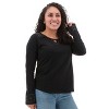 Aventura Clothing Women's Addison Long Sleeve Keyhole Neck T-Shirt - image 4 of 4