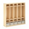 Guidecraft EdQ 5-Section Wooden Storage Locker for Classroom, Kids Cubby Organizer with Shelves and Hooks for Coats - 4 of 4