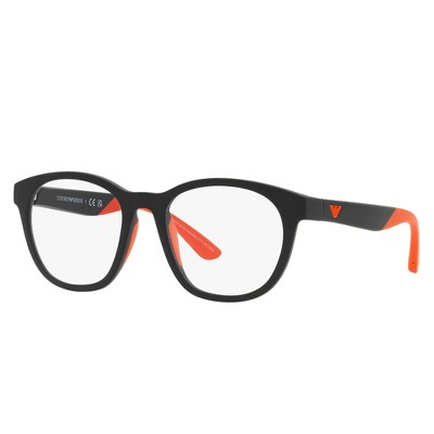 Emporio Armani KIDS EK 4001 50011W Childrens Phantos Sunglasses Matte Black/Orange 47mm