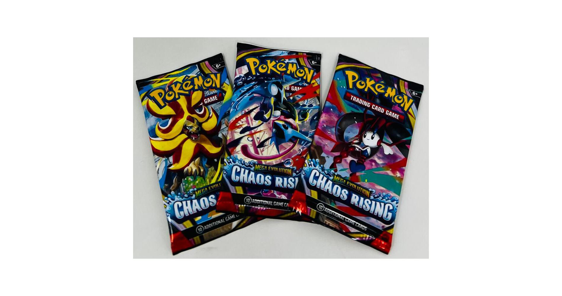 2026 Pokemon Mega Evolution: Chaos Rising 3-Pack Lot