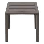 Aluminum Square Patio Side Table - Brown - Crestlive Products