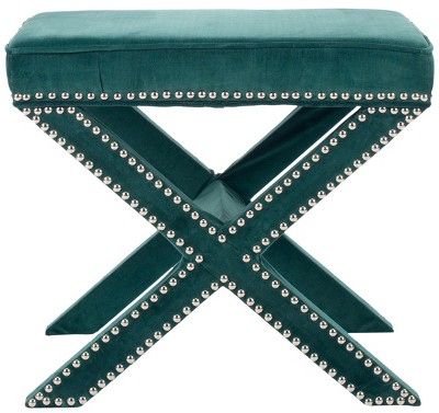 Palmer Ottoman with Nail Heads  - Safavieh