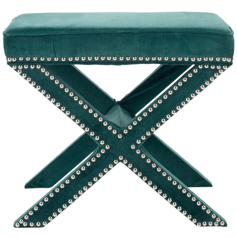Palmer Ottoman with Nail Heads  - Safavieh, 1 of 4