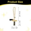 Unique Bargains Resin Lightweight Decorative Tassel Keychain Handle Charm Black with Gold Foil 1 Pc - 2 of 4