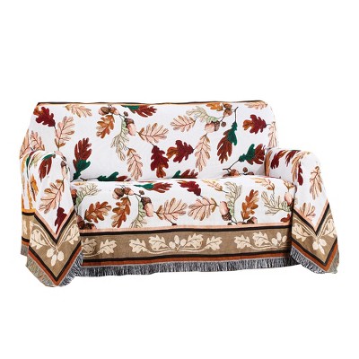 Collections Etc Leaf Tapestry Furniture Cover