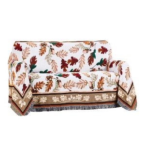 Collections Etc Leaf Tapestry Furniture Cover - 1 of 2
