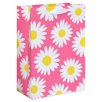Mother's Day Medium Gift Bag Daisies on Pink