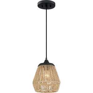 Romain 1-Light Earth Black Mini Pendant Light - 1 of 4