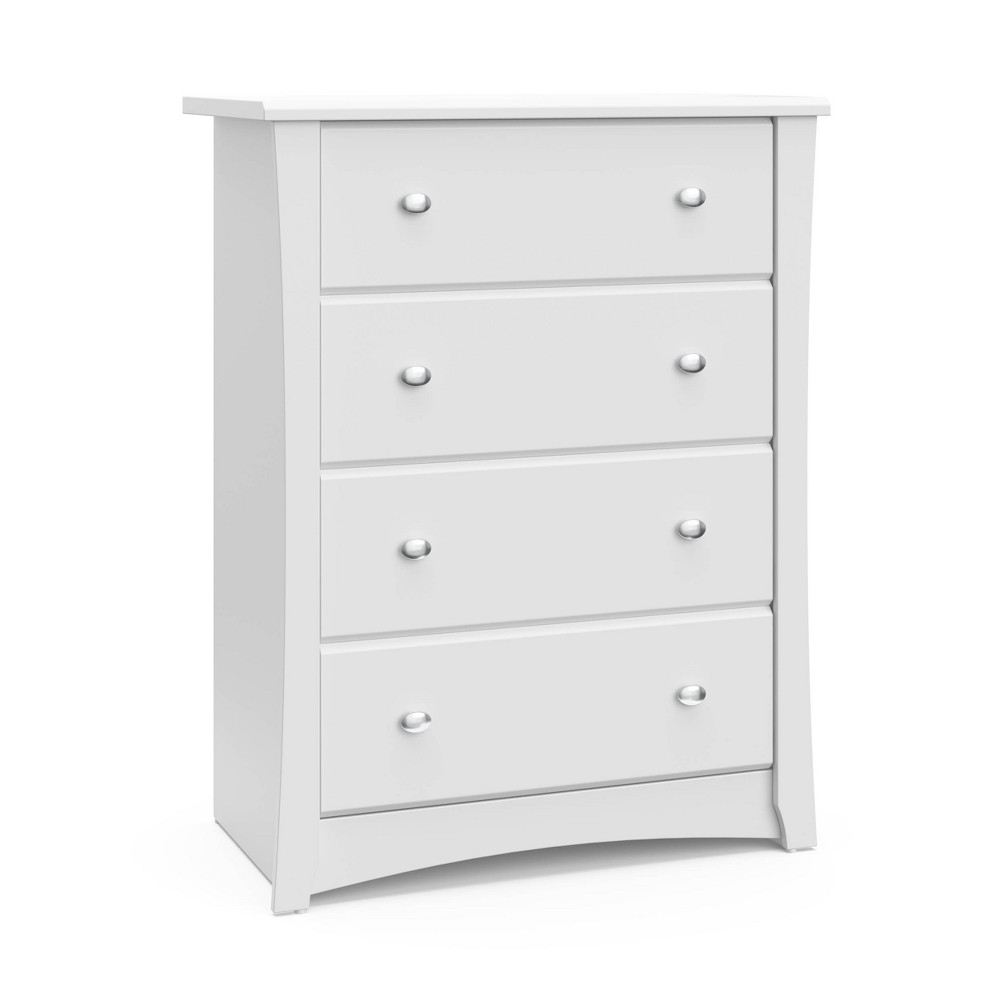 Photos - Dresser / Chests of Drawers Storkcraft Crescent 4 Drawer Dresser with Interlocking Drawers - White