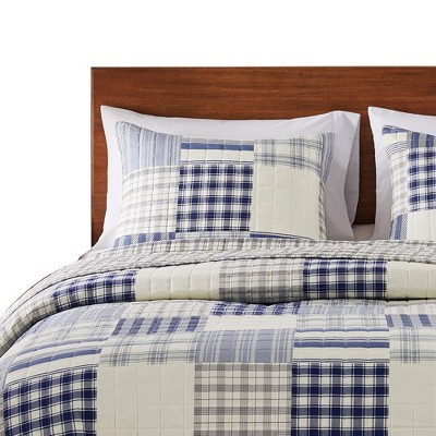 Greenland Home Fashions Napa Pillow Sham -Blue Standard 20x26