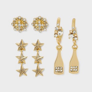 SUGARFIX by BaubleBar For the New Year Earring Set - Gold - 1 of 3