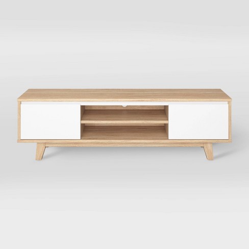 Fort Worth Tv Stand For Tvs Up To 68, Tv Console Table White And Wooden