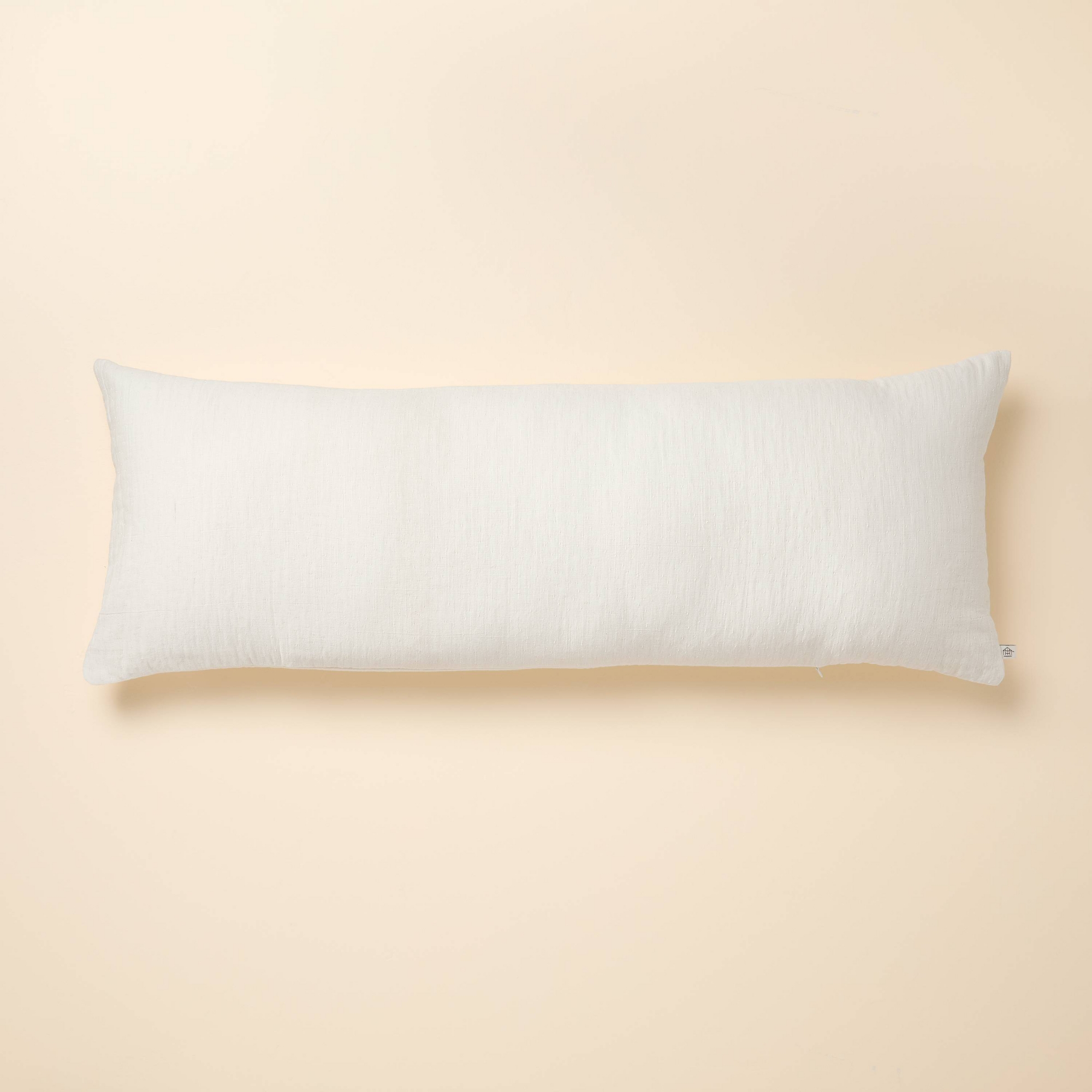 Gauze Stitch Pin Dot Lumbar Pillow Sour Cream - Hearth & Hand™ with Magnolia