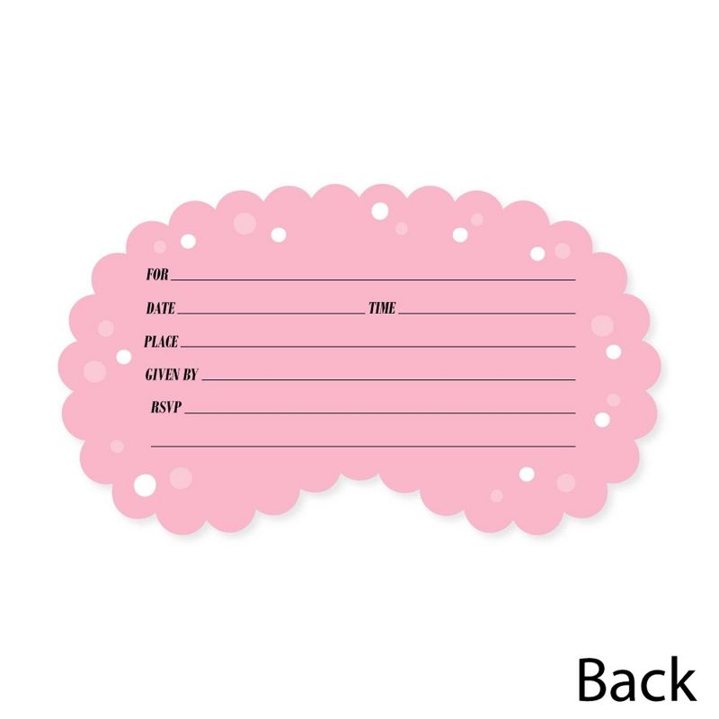 Big Dot of Happiness Spa Day - Shaped Fill-In Invitations - Girls Makeup Party Invitation Cards with Envelopes - Set of 12, 5 of 8