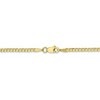 Black Bow Jewelry 2.2mm 10k Yellow Gold Flat Beveled Curb Chain Anklet - 3 of 4