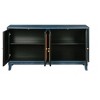 NicBex Console Table with 4-Rattan Door Cabinet,Entryway Table with Adjustable Shelves,Modern Couch Table for Living Room,Antique Navy - 2 of 4