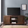 58" MDF Grooved-Door Classic TV Stand with Adjustable Shelves and Cord Management for Living Room and Bedroom - 4 of 4