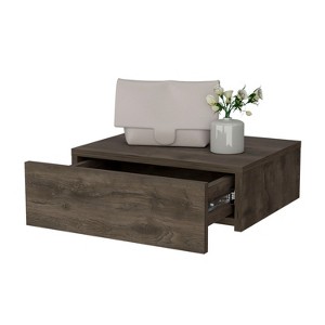 NicBex Floating Nightstand Shelf with Drawer, Modern Night Stand with Sleek Wall-Mounted Design, Floating Bedside Table for Bedroom - 1 of 4