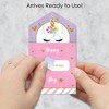 Big Dot of Happiness Rainbow Unicorn - Magical Unicorn Cards for Kids - Happy Valentine's Day Pull Tabs - Set of 12 - image 2 of 4