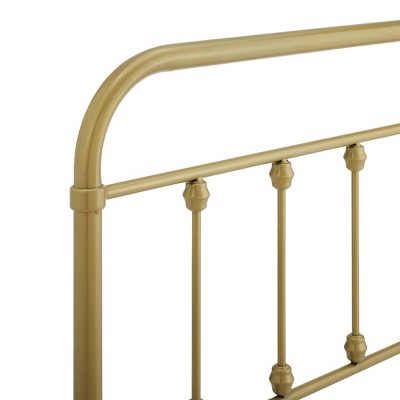 Sage Gold Queen Metal Headboard with Adjustable Height