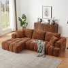 108.3" Chenille Tufted L-Shaped Modular Sectional Sofa with Left Arm Chaise Lounge, No Assembly Required - 3 of 4