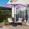 Best Choice Products 10ft Outdoor Steel Market Patio Umbrella w/ Crank, Tilt Push Button, 6 Ribs - 3 of 4