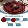 Posh Setting 140 Piece Cranberry And Gold High End Plastic Party Bundle - Edge (20 Settings) - 2 of 4
