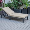 LeisureMod Chelsea Modern Outdoor Patio Lounge Chairs with Black Frame - 4 of 4