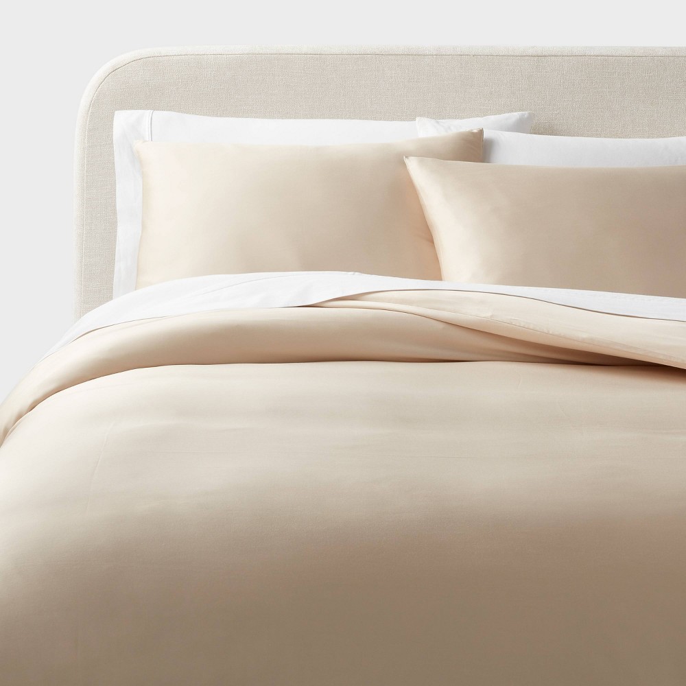 Photos - Bed Linen King TENCEL™ Duvet Cover and Sham Set Khaki - Threshold™