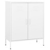vidaXL Storage Cabinet White Steel Medium - White - 2 of 4