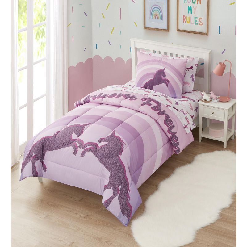 Unicorns Forever Kids Printed Bedding Set Includes Sheet Set by Sweet Home Collection™, 1 of 5
