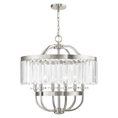 Livex Lighting Ashton 6 - Light Chandelier in  Brushed Nickel