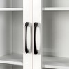 HDZNVF 70.87 inch H Display Tall Storage Office Cabinets, 4 Tier Multi-Functional Storage Shelf & 2 Glass Doors, White - 4 of 4