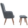 vidaXL Relaxing Chair - Dark Gray With Footrest - 4 of 4