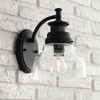 John Timberland Nobel Modern Outdoor Wall Light Fixture Black Motion Sensor Dusk to Dawn 10" Clear Seedy Glass for Post Exterior Barn Deck House Porch - 2 of 4