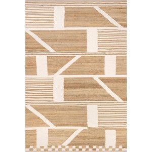 Nuloom Ambrosia Geometric Tiled Jute Blend Indoor Area Rug - 1 of 4
