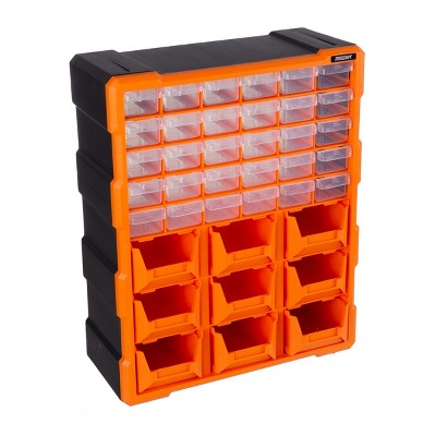 Fleming Supply 15-bin Storage Rack Organizer For Tools, Hardware, And  Crafts - Red And Black : Target