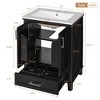 24" Bathroom freestanding Vanity with Sink, Divided Drawer & Dual Storage Shelves, Modern Single Sink Bathroom Cabinet with Overflow & Removable Shelf - 4 of 4