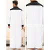 Lars Amadeus Men's Loose Fit Contrast Color Collar Long Sleeves Nightshirt - 4 of 4