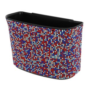 Unique Bargains Car Trash Can Portable Car Door Trash Bin Assorted Color 1 Pcs 7.1" Length 3.2" Width 5.1" Height ABS - 1 of 4