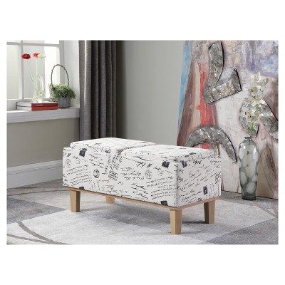 Storage Bench Wood Legs-Ore International