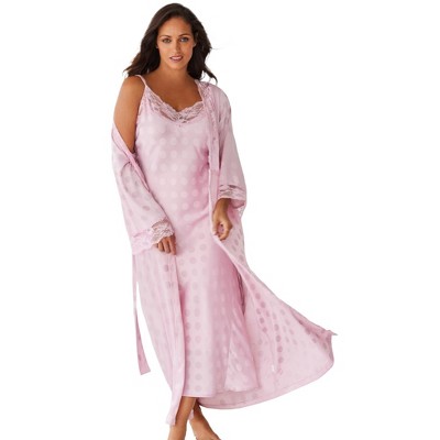 Amoureuse Plus Size The Luxe Satin Long Peignoir Set