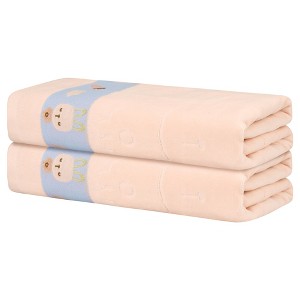 Unique Bargains Highly Absorbent Quicker Dry Breathable Bath Towels Set for Bathroom 2 Packs - 1 of 4