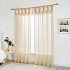 2Panels Tie-Top Rod Pocket Sheer Curtains,Solid Color with Subtle Linen Dots, Ideal for Bedroom/Living Room - 2 of 4